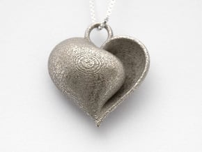 Shy Love (from $12.50) in Polished Bronzed Silver Steel: Small