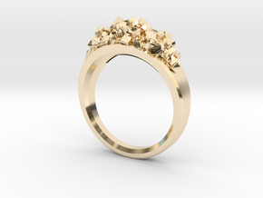 Lots of Cubes Ring in 14k Gold Plated Brass