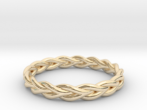 Ring of braided rope - size 9 in 14K Yellow Gold