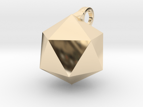 Icosahedron - Pendant in 14K Yellow Gold