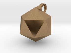 Icosahedron - Pendant in Natural Brass