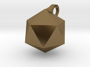 Icosahedron - Pendant in Natural Bronze