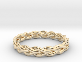 Ring of braided rope - size 7 in 14K Yellow Gold