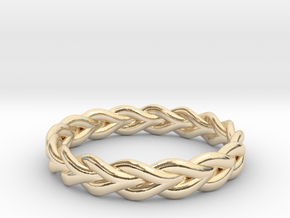 Ring of braided rope - size 5 in 14K Yellow Gold