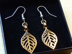 Turtle Leaf Earrings in 18k Gold Plated Brass