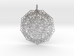 Love Mandala Pendant in Natural Silver