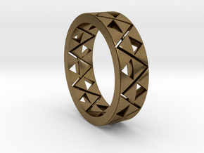 Triforce Ring Size 11.5 in Natural Bronze
