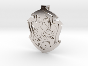 Slytherin House Crest - Pendant SMALL in Rhodium Plated Brass