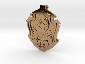 Slytherin House Crest - Pendant SMALL in Polished Brass