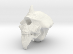 Cyclops Skull in White Natural Versatile Plastic