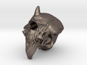 Cyclops Skull in Polished Bronzed Silver Steel