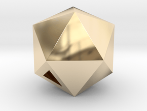 Icosahedron - small / hollow in 14k Gold Plated Brass