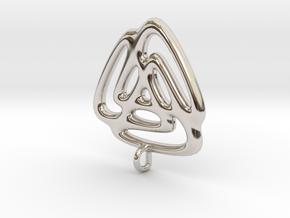 Triangle Fusion Pendant in Rhodium Plated Brass