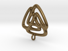 Triangle Fusion Pendant in Natural Bronze