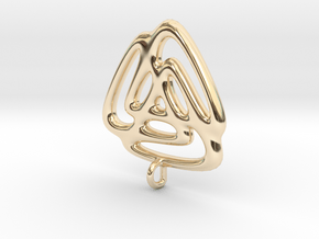 Triangle Fusion Pendant in 14k Gold Plated Brass