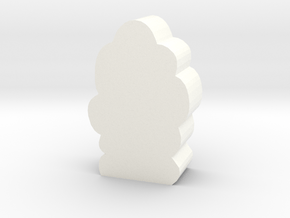 Smoke Column Token in White Processed Versatile Plastic