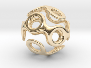 Wrapped Eyes #3 in 14k Gold Plated Brass