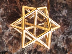 Star Pendant #1 in Polished Brass