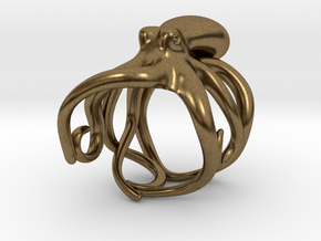 Octopus Ring 20mm in Natural Bronze