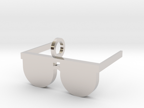 Sunglasses Pendant in Rhodium Plated Brass