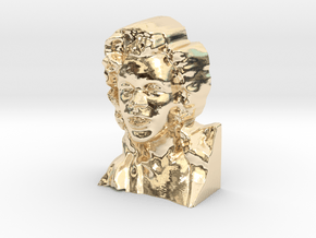 Marilyn Monroe Bust 9cm in 14k Gold Plated Brass