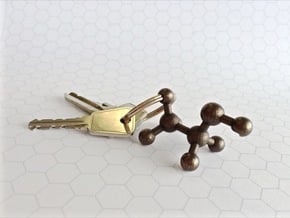 Ethanol Molecule Bottle Opener in Polished Bronze Steel