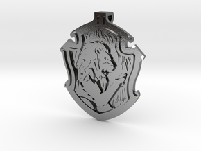 Gryffindor House Crest - Pendant SMALL in Polished Silver