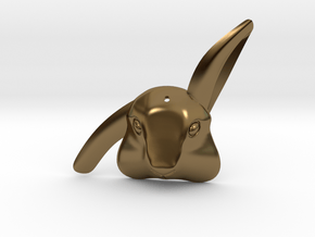 Bibo - rabbit pendant in Polished Bronze