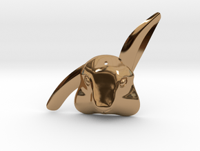 Bibo - rabbit pendant in Polished Brass