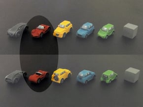 Miniature cars, Sports car (8pcs) in Red Processed Versatile Plastic