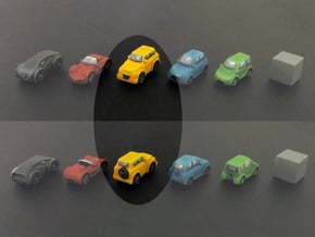 Miniature cars, SUV (8pcs) in Yellow Processed Versatile Plastic