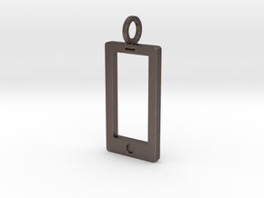 Smartphone Pendant in Polished Bronzed Silver Steel