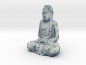 Textured Buddha: blue green marble. in Full Color Sandstone
