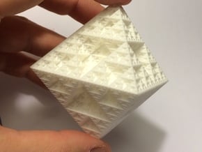 Sierpinski Octahedron Large in White Natural Versatile Plastic