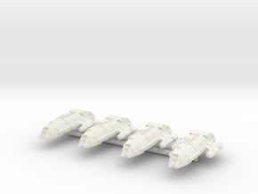 1/1000 Scale Walkabout Class Starships in White Natural Versatile Plastic