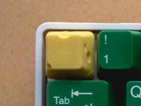 Topre Cheese Keycap in Yellow Processed Versatile Plastic