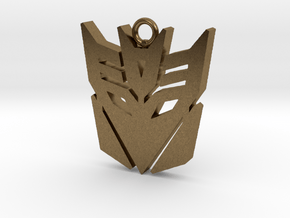 Transformers pendant in Natural Bronze