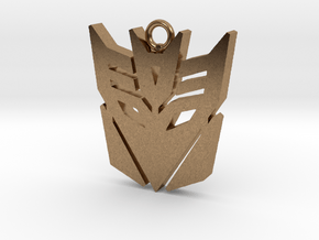 Transformers pendant in Natural Brass