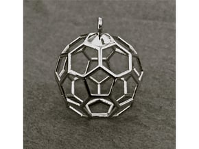 Honeycomb-60 in Fine Detail Polished Silver