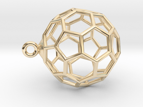 Honeycomb-60 in 14k Gold Plated Brass