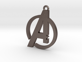 Avengers Pendant in Polished Bronzed Silver Steel