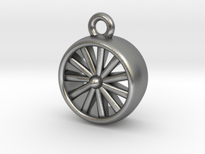 Jet Engine Pendant in Natural Silver