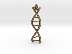 DNA Pendant with hook in Natural Bronze
