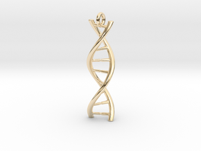 DNA Pendant with hook in 14k Gold Plated Brass