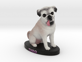 Custom Dog Figurine - Theo in Full Color Sandstone