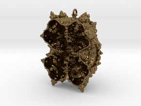 Fractal Pendant - It's what's inside that counts in Natural Bronze