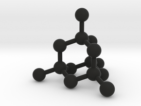 Diamond Structure Pendant in Black Natural Versatile Plastic