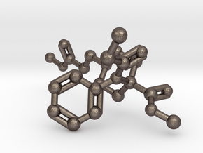 Remifentanil Molecule in Polished Bronzed Silver Steel