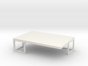 Coffee Table  in White Natural Versatile Plastic