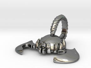 Scorpion Pendant in Fine Detail Polished Silver